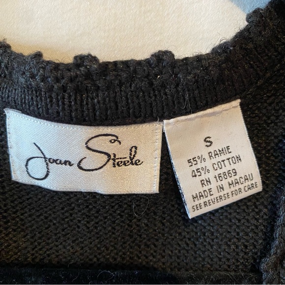 Vintage size small Joan Steele embroidered nautical inspired button down vest - Picture 3 of 6